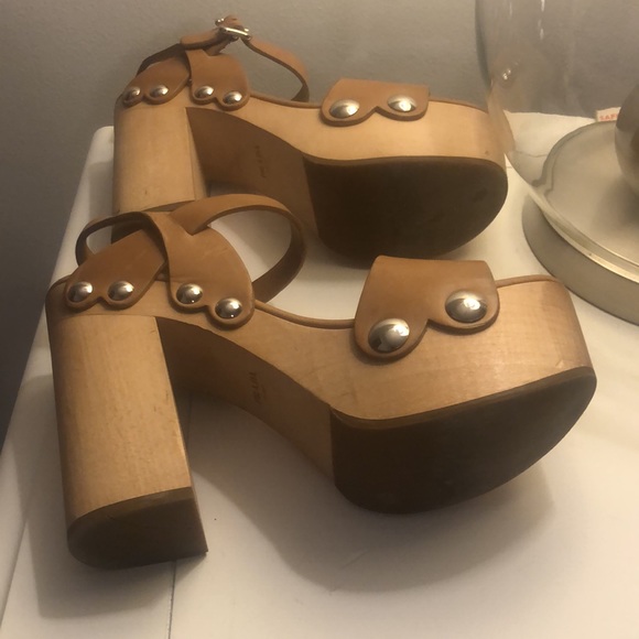 Brown PRADA platform sandals, size 37 - Picture 2 of 4